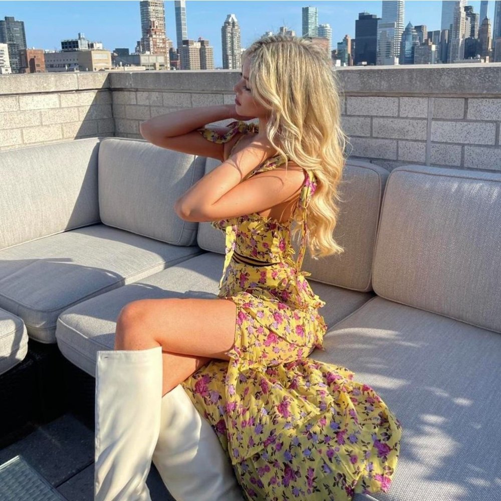 Maison Silk Floral Maxi Dress by For Love and Lemons - Picture 4 of 16